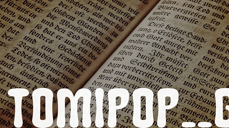 Tomipop G Font