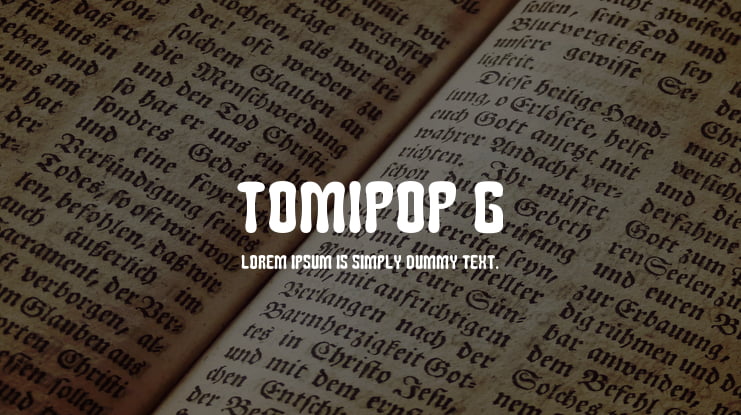 Tomipop G Font