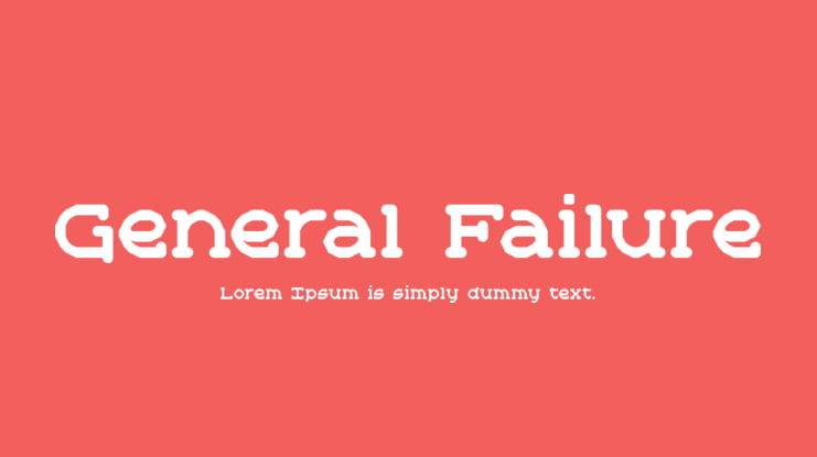 General Failure Font