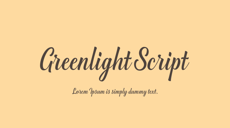 Greenlight Script Font