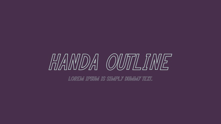 HANDA OUTLINE Font
