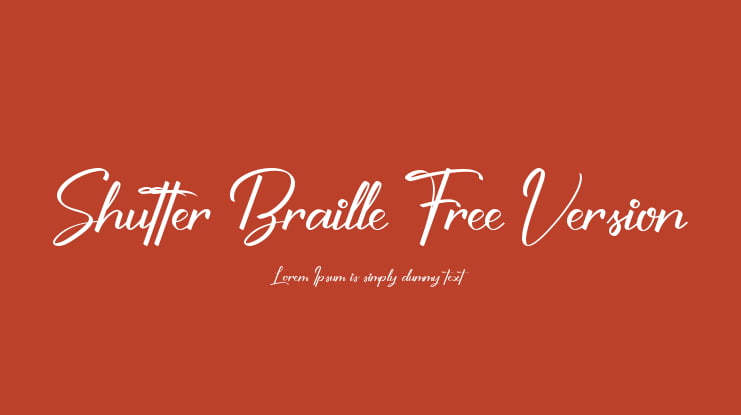 Download Free Shutter Braille Free Version Font Download Free For Desktop Webfont Fonts Typography