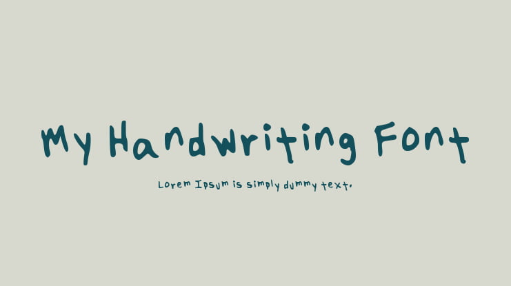 My Handwriting Font