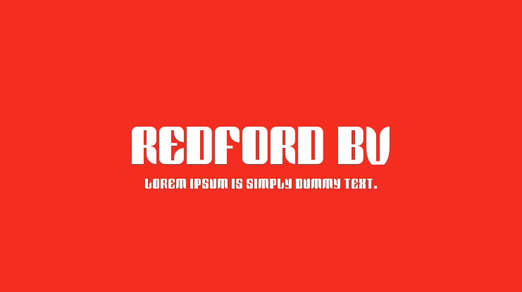 Redford BV Font