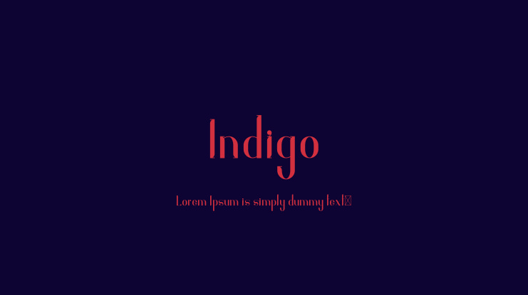 Indigo Font
