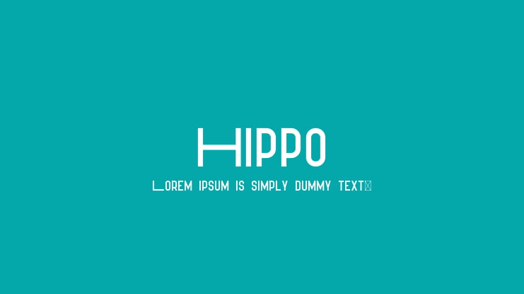 Hippo Font