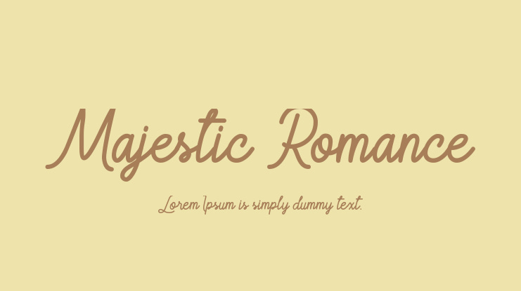 Majestic Romance Font