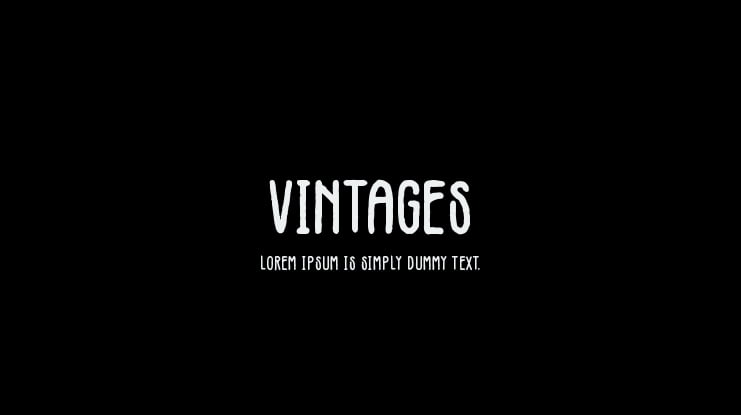 Vintages Font