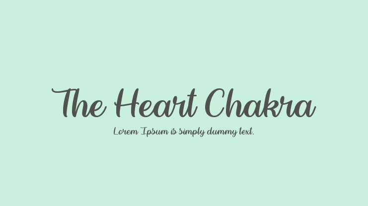 The Heart Chakra Font
