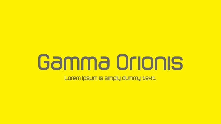 Gamma Orionis Font