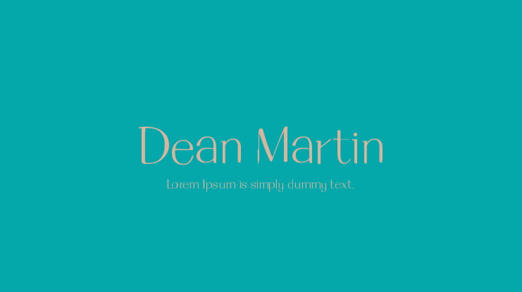 Dean Martin Font Family