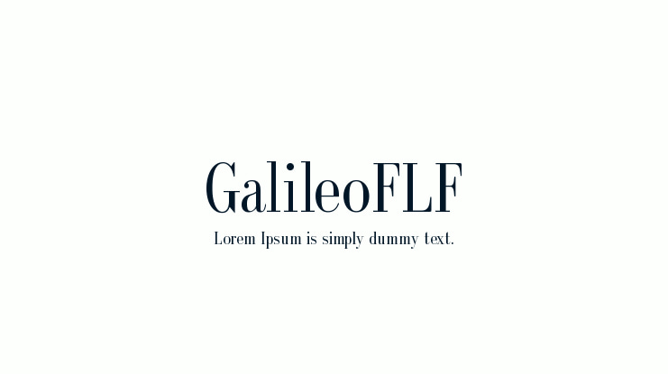 GalileoFLF Font Family