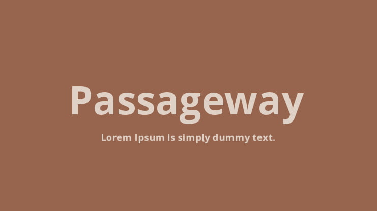 Passageway Font Family