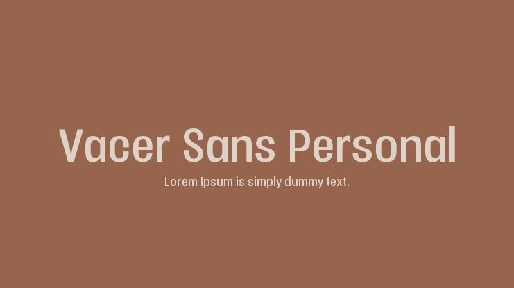 Vacer Sans Personal Font Family