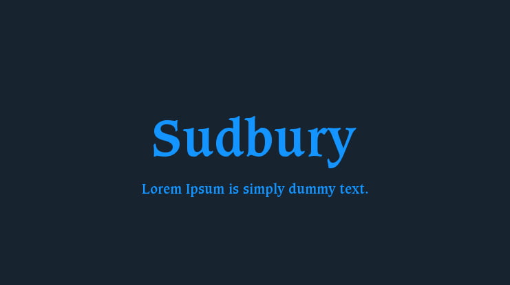 Sudbury Font Family