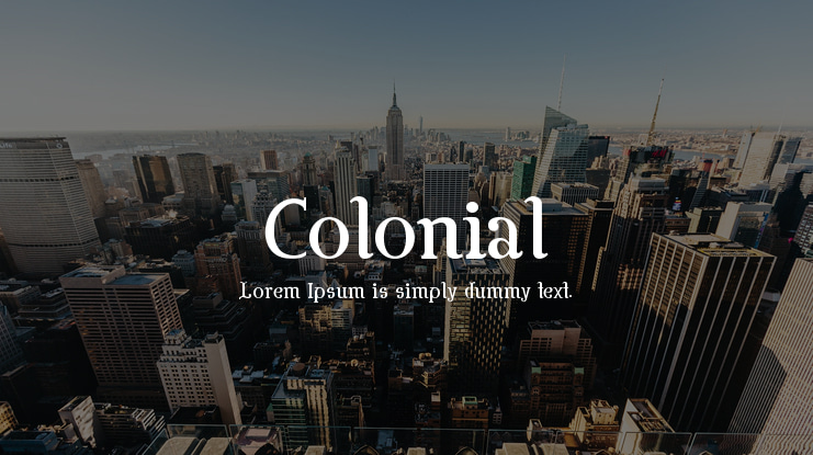Colonial Font