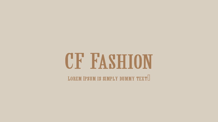 CF Fashion Font