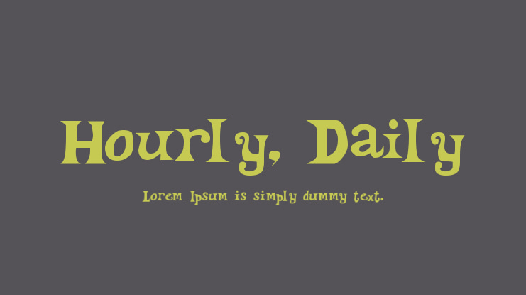 Hourly, Daily Font