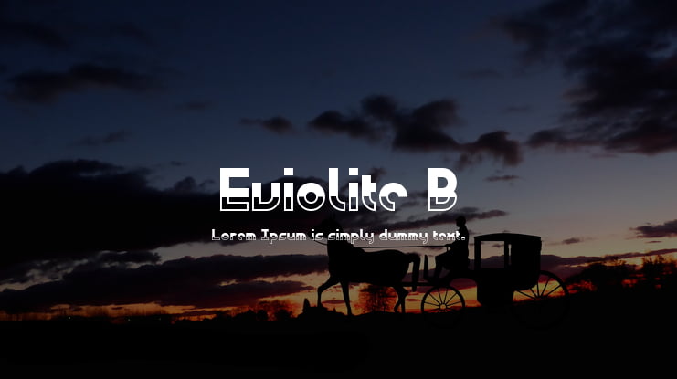 Eviolite B Font Family