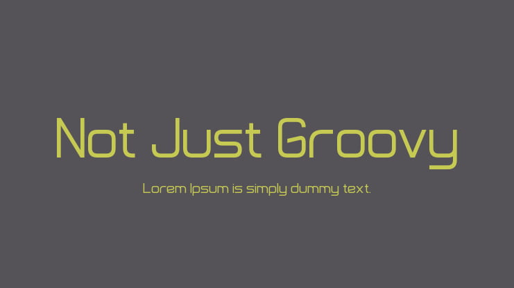 Not Just Groovy Font