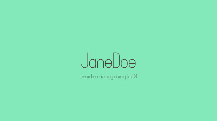 JaneDoe Font
