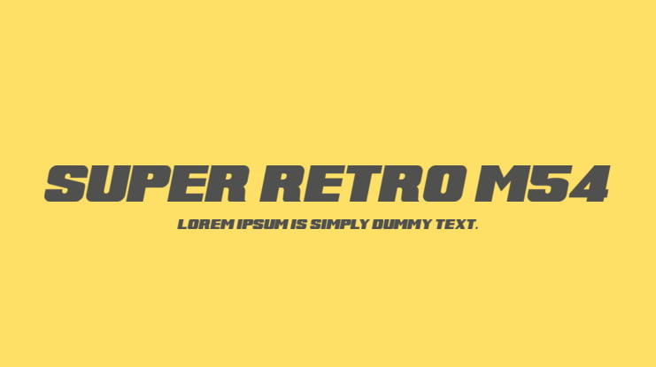 Super Retro M54 Font Family
