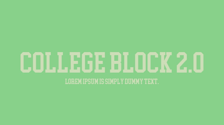 College Block 2.0 Font