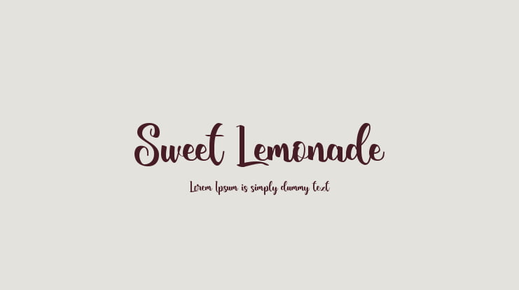 Sweet Lemonade Font