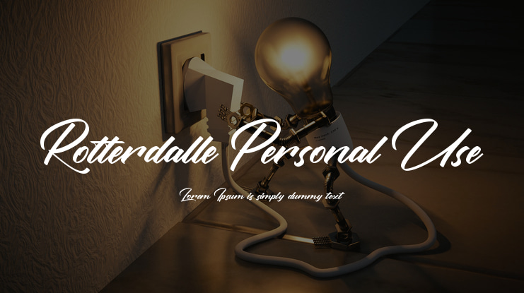 Rotterdalle Personal Use Font