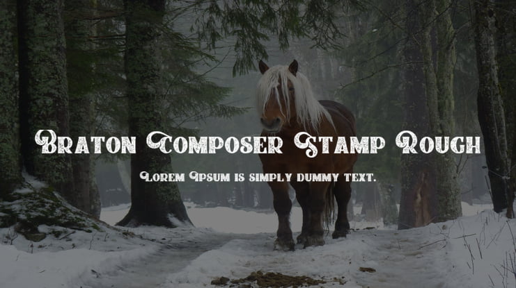 Braton Composer Stamp Rough Font