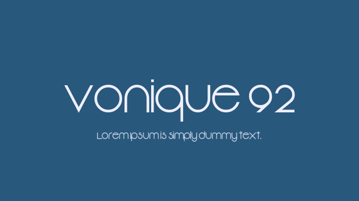 Vonique 92 Font Family
