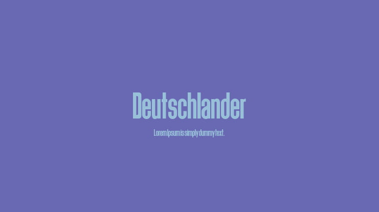 Deutschlander Font