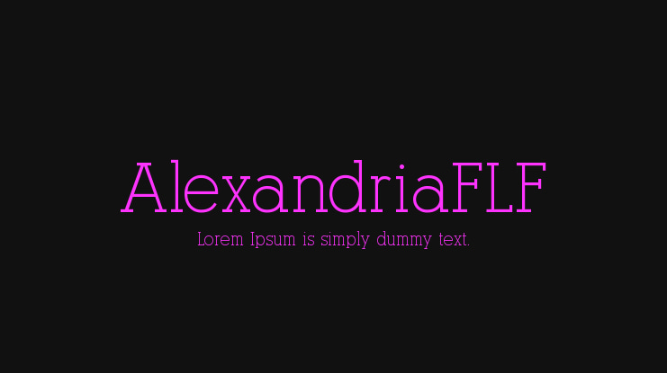 AlexandriaFLF Font Family