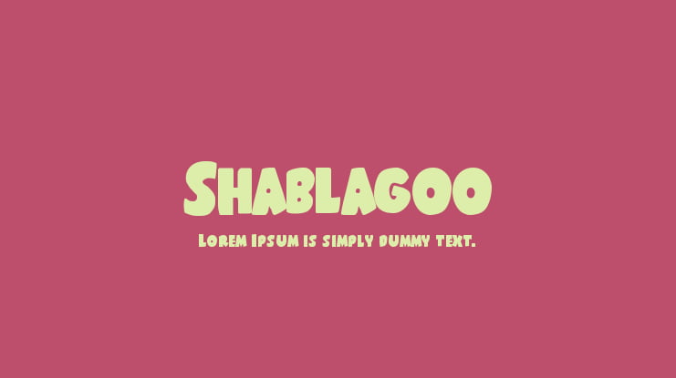 Shablagoo Font Family