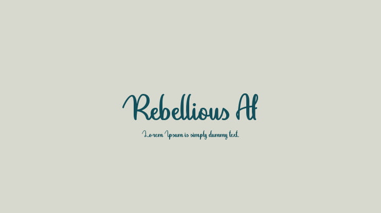 Rebellious Af Font