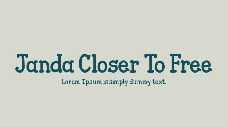 Janda Closer To Free Font