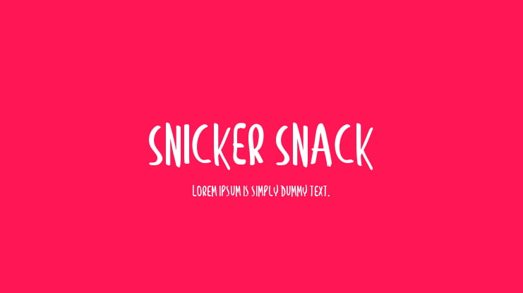 Snicker Snack Font
