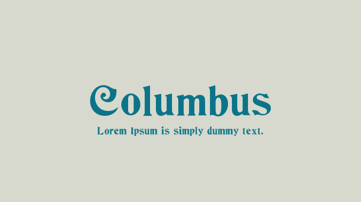 Columbus Font