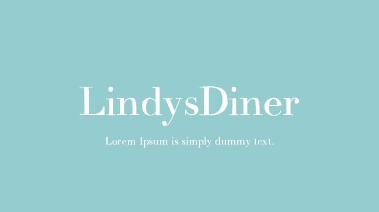 LindysDiner Font