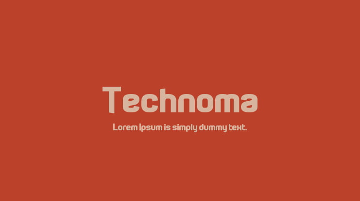 Technoma Font