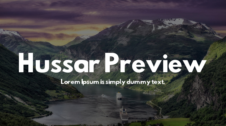 Hussar Preview Font Family