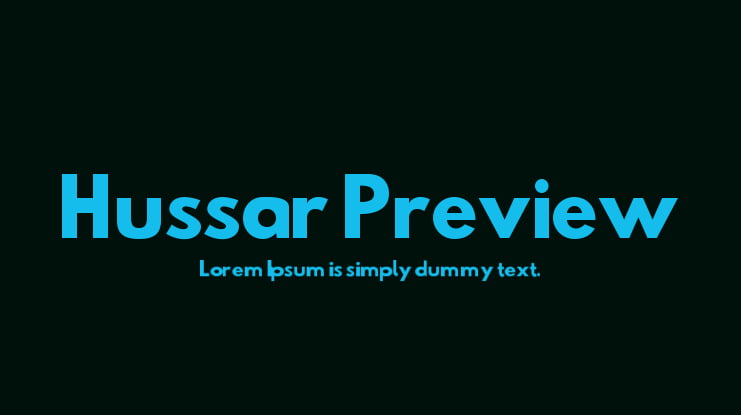 Hussar Preview Font Family