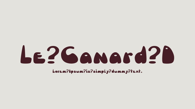 Le Canard D Font