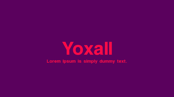 Yoxall Font Family