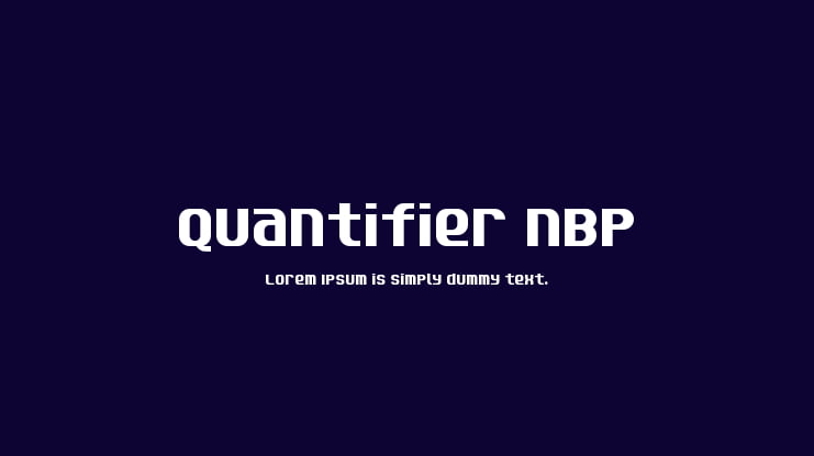 Quantifier NBP Font