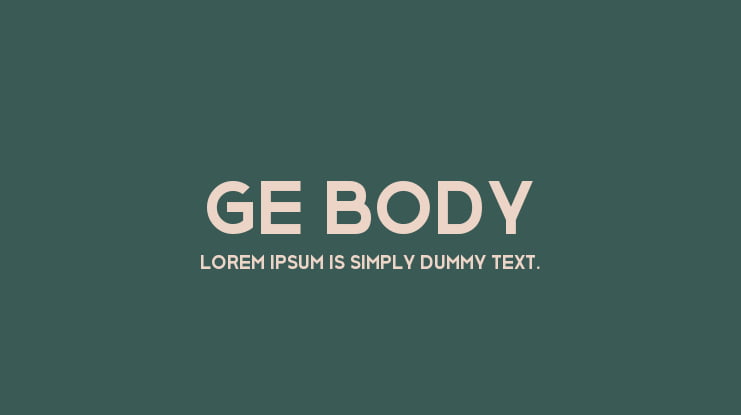 Ge Body Font
