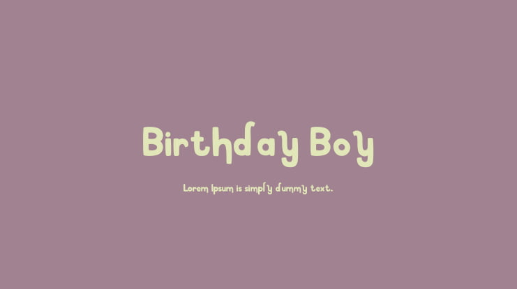 Birthday Boy Font