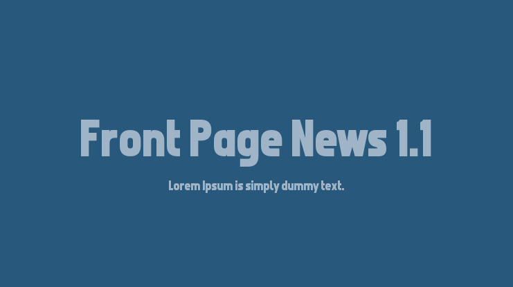 Front Page News 1.1 Font