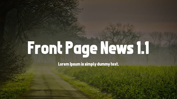Front Page News 1.1 Font