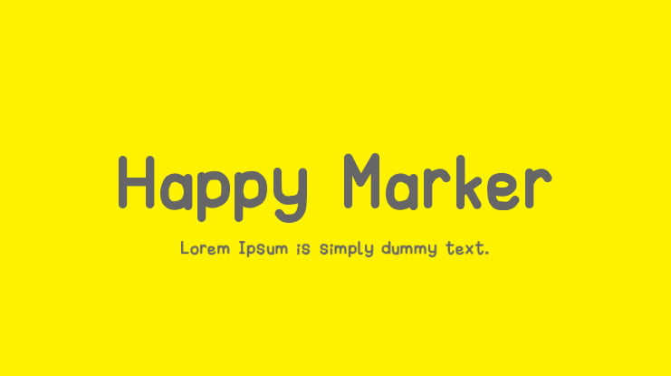 Happy Marker Font